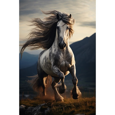 Grey Horse Canvas